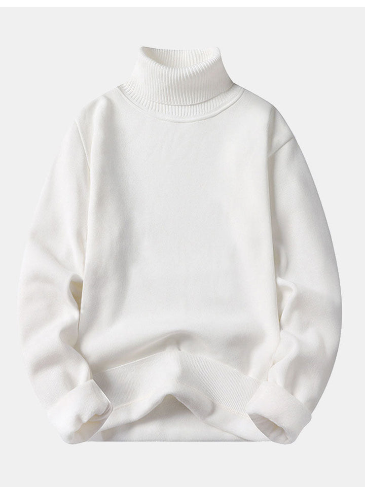 James | Faux Fur Lined Turtleneck Jumper