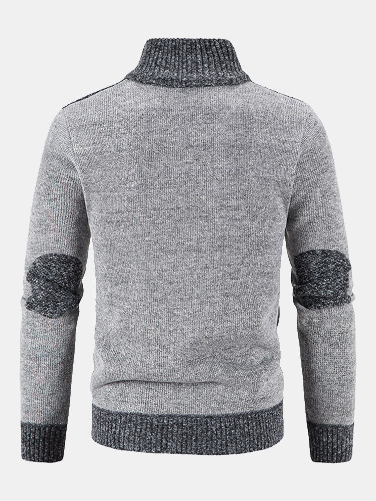 The Alexander Fairfax Contrast Zip-Up Sweater