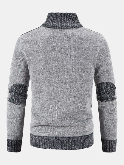 The Alexander Fairfax Contrast Zip-Up Jumper