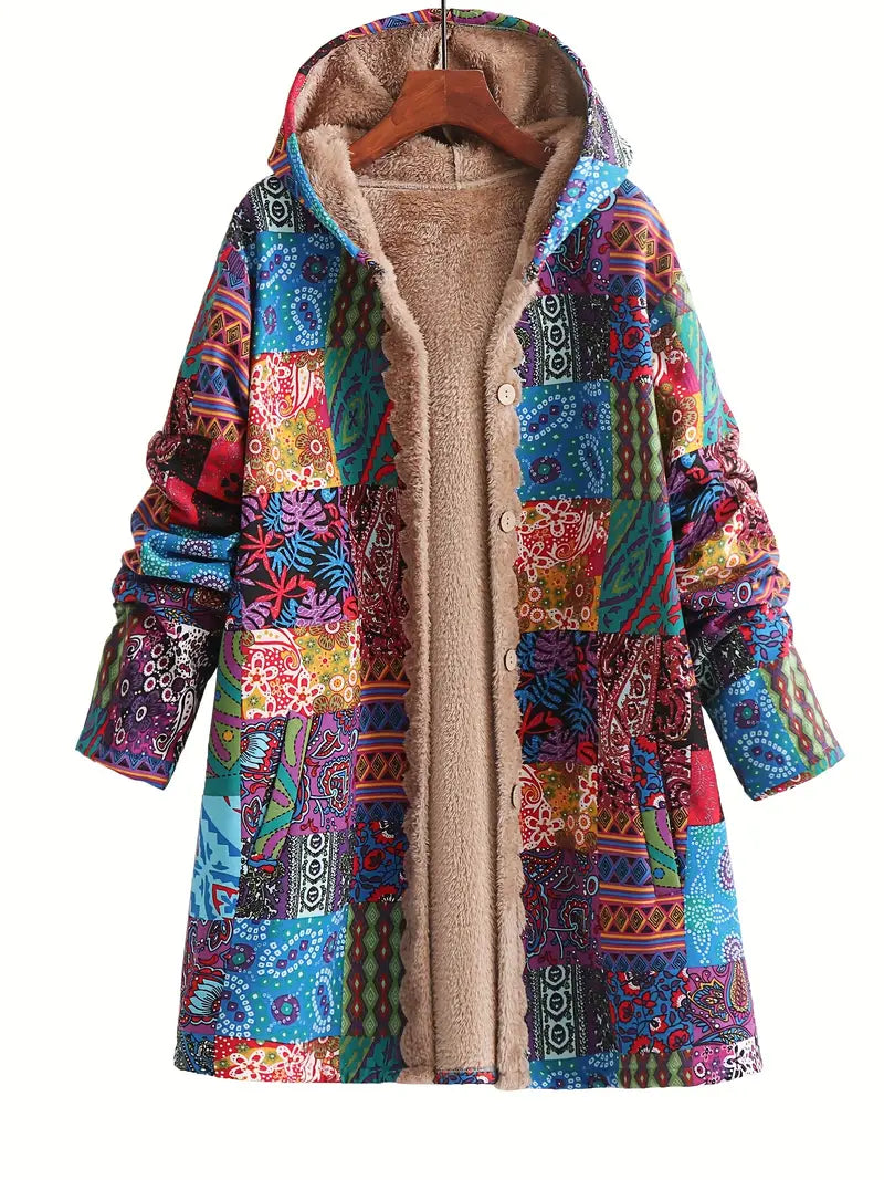 Antonia | Colourful Hooded Coat