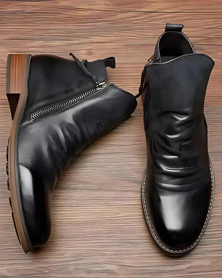 Anderson | Men's Modern Elegance Sleek Zipper Leather Boots