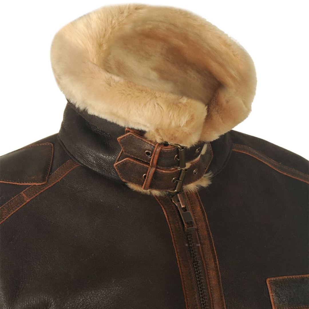 Zachary | Men's Shearling Winter Aviator Jacket