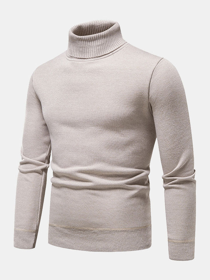 James | Faux Fur Lined Turtleneck Jumper