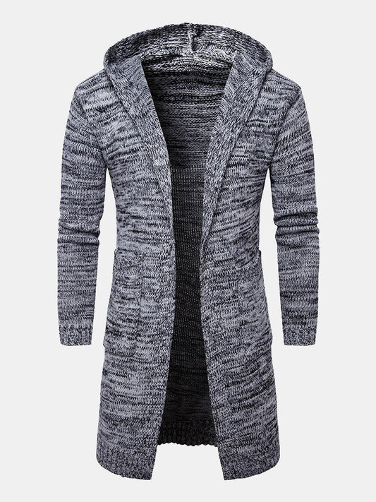 Cambridge | Long Line Hooded Knitted Cardigan