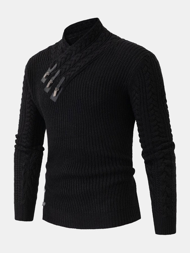 Oxford | Leather Buckle Turtleneck Jumper