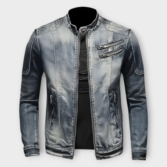 Exekiel | Men’s Zippered Denim Jacket