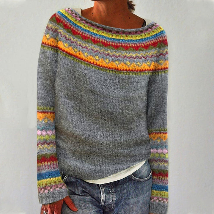 Melanie | Women's Cozy Winter Colorful Knit Sweater