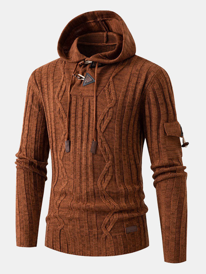 Benedict | Horn Button Hooded Jumper