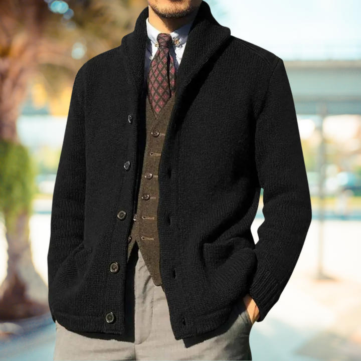 Kyle | Men's Elegant Button-Up Cardigan