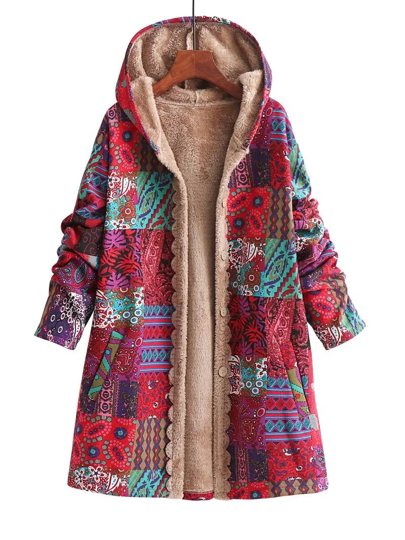 Antonia | Colourful Hooded Coat