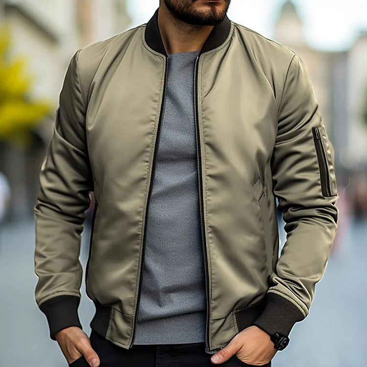 Jeremy | Men's Classic Full Zippered Bomber Jacket