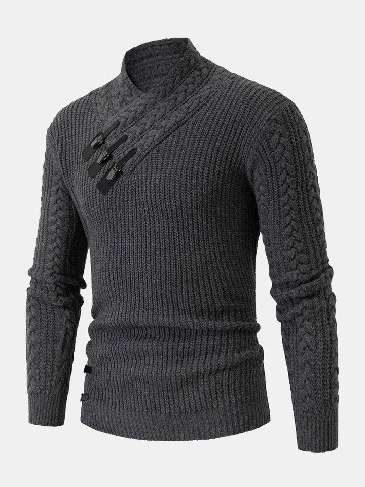 Oxford | Leather Buckle Turtleneck Jumper