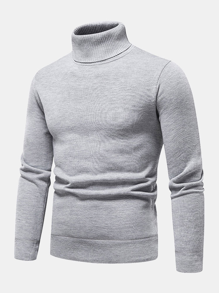 James | Faux Fur Lined Turtleneck Jumper