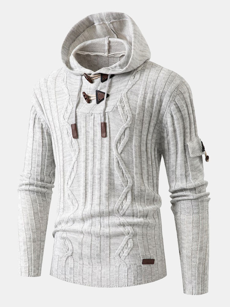 Benedict | Horn Button Hooded Jumper