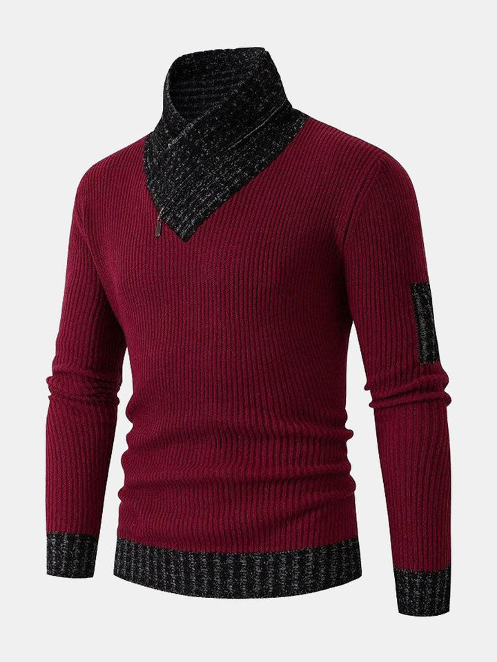 Malcolm | Contrast Turtleneck Jumper