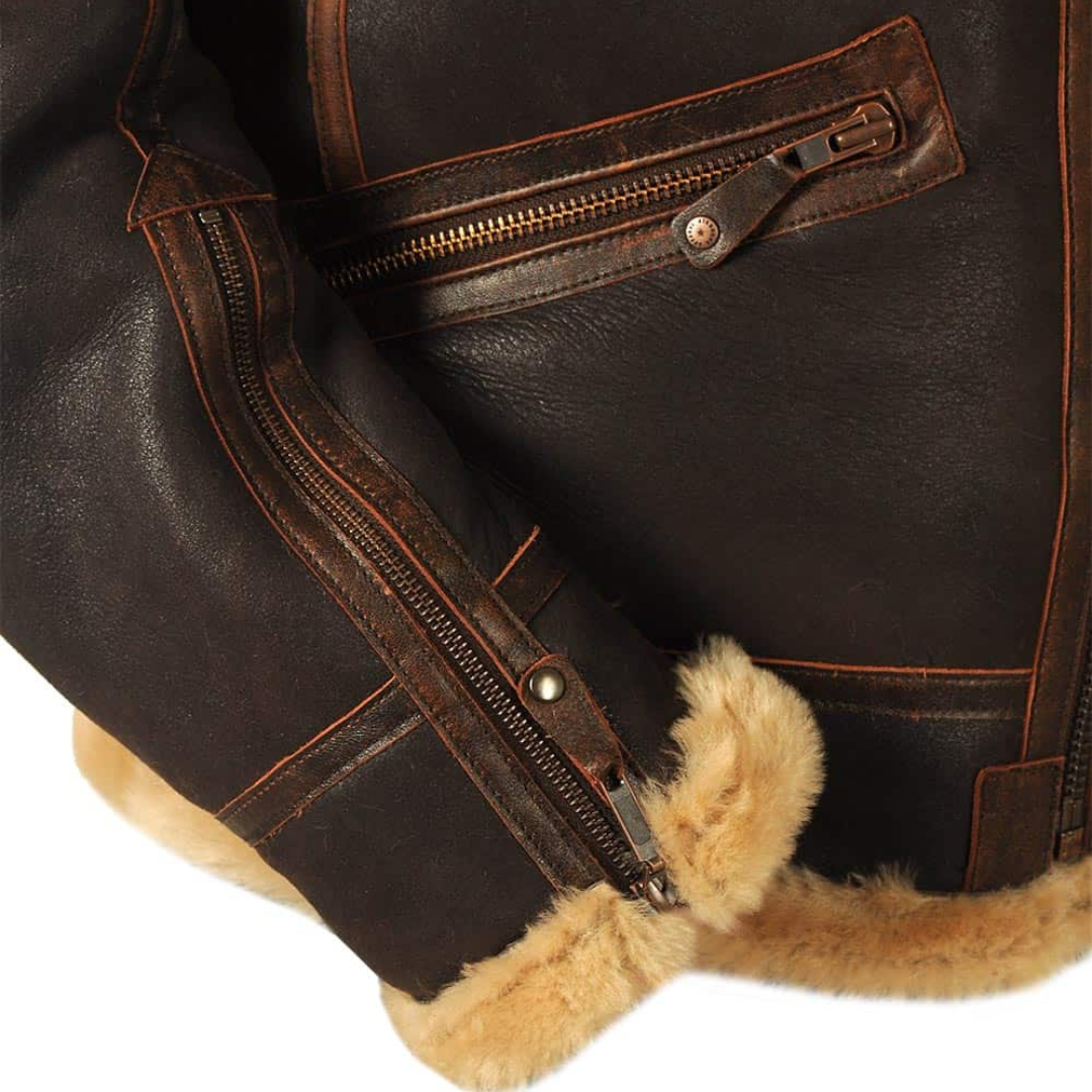 Zachary | Men's Shearling Winter Aviator Jacket