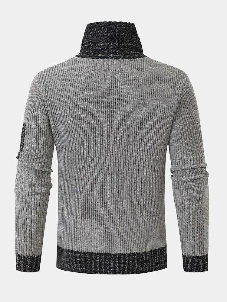 Malcolm | Contrast Turtleneck Jumper