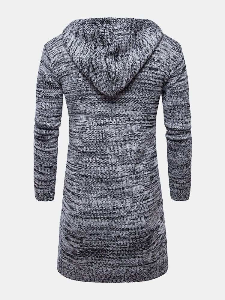 Cambridge | Long Line Hooded Knitted Cardigan