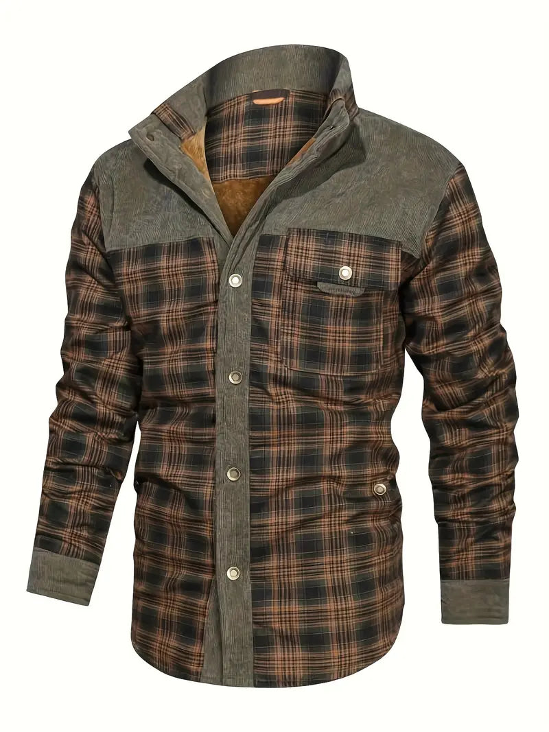 Finn | Men's Plaid Warm Fleece Lined Jacket