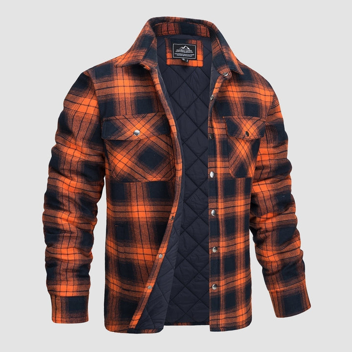 Roldan | Men's Classic Plaid Quilted Shirt Jacket