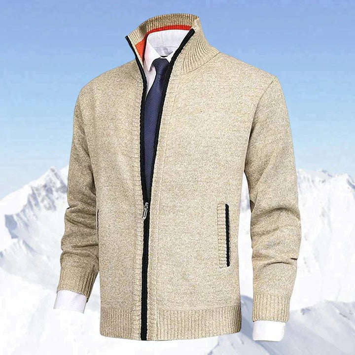 Drew | Men's Classic Zippered Stand Collar Cardigan