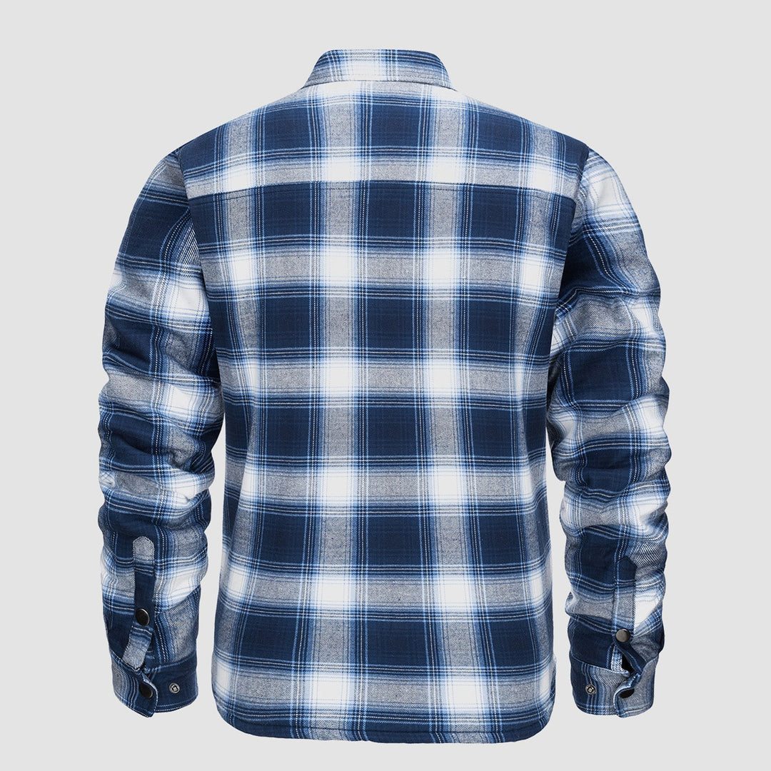 Roldan | Men's Classic Plaid Quilted Shirt Jacket