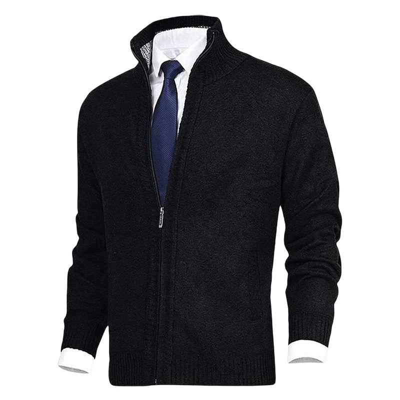 Drew | Men's Classic Zippered Stand Collar Cardigan