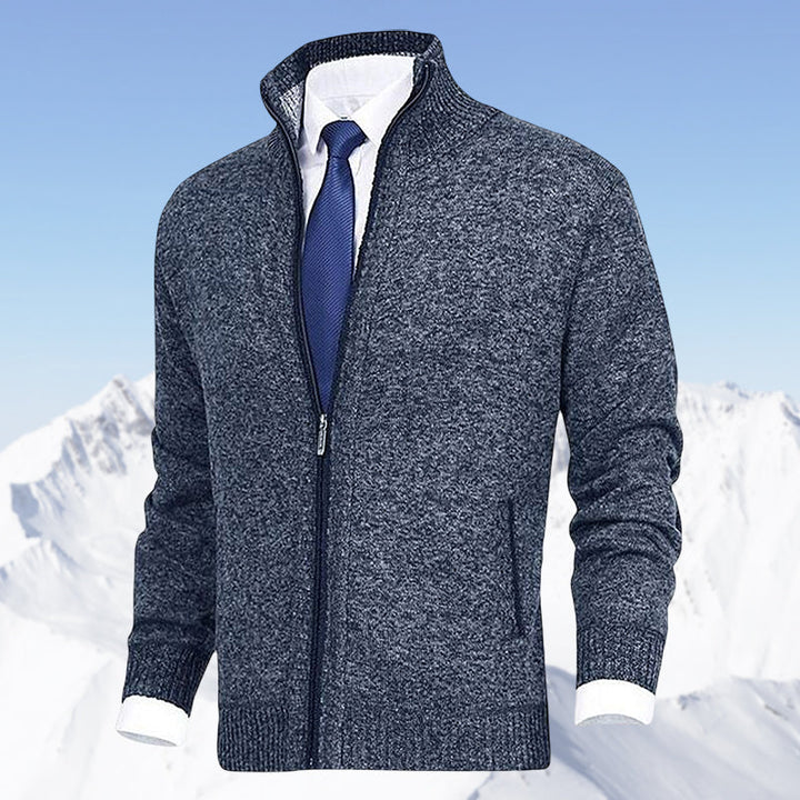 Drew | Men's Classic Zippered Stand Collar Cardigan