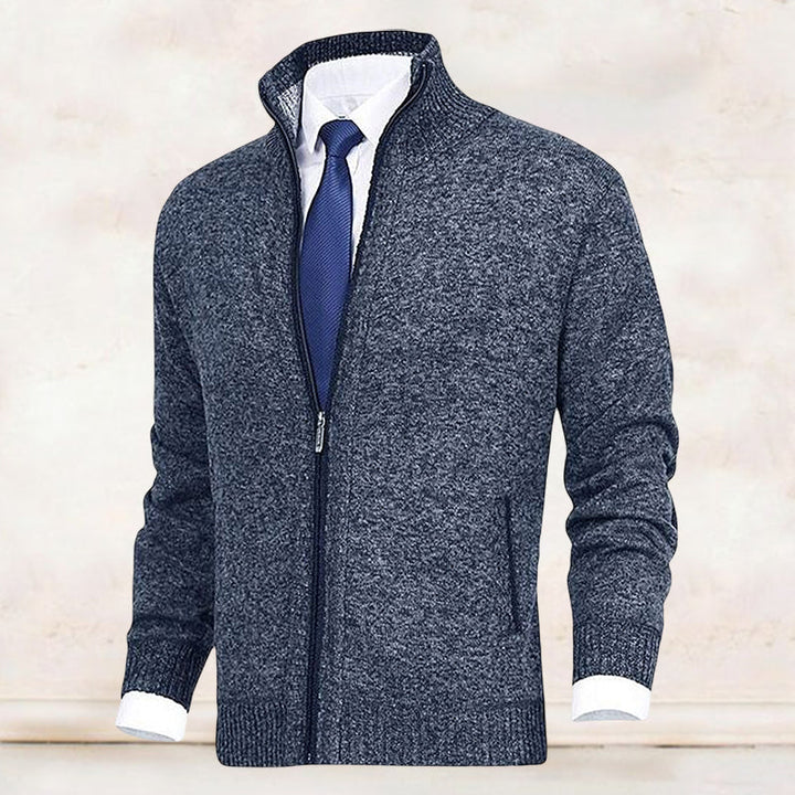 Drew | Men's Classic Zippered Stand Collar Cardigan