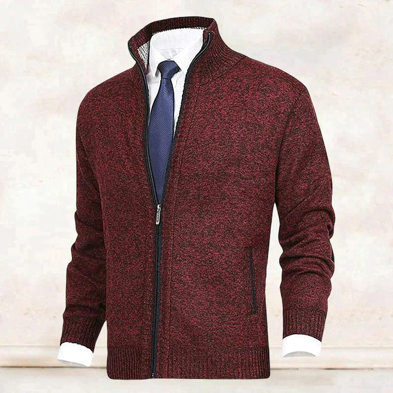 Drew | Men's Classic Zippered Stand Collar Cardigan