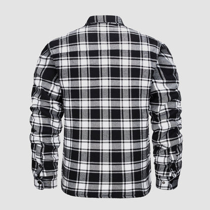 Roldan | Men's Classic Plaid Quilted Shirt Jacket