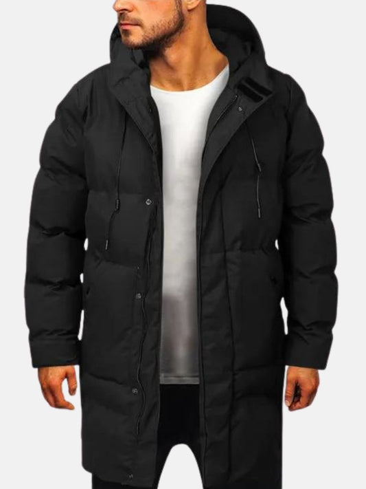 Raul | Men's Long Quilted Hooded Winter Coat