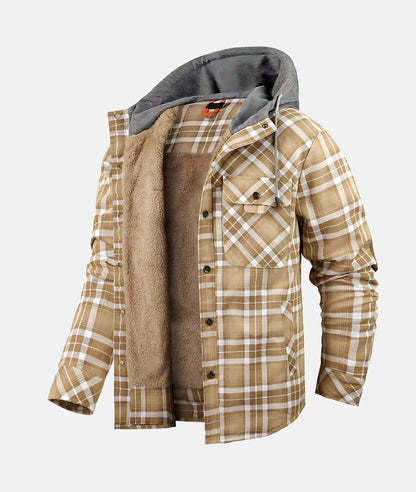 Elmo | Men's Warm Stylish Plaid Hooded Jacket