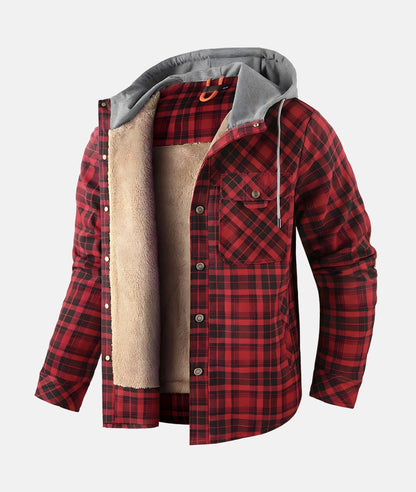 Elmo | Men's Warm Stylish Plaid Hooded Jacket