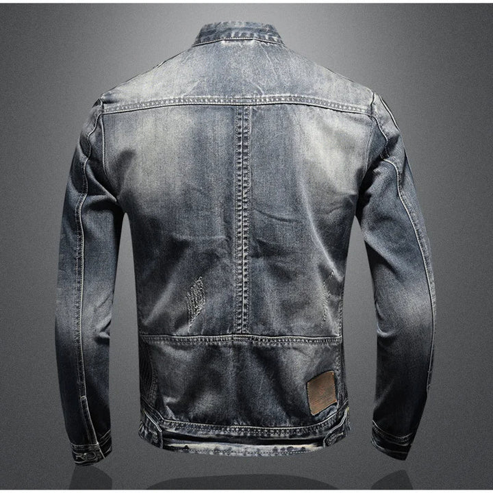 Matthew | Men's Distressed Edgy Zippered Jacket