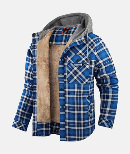 Elmo | Men's Warm Stylish Plaid Hooded Jacket