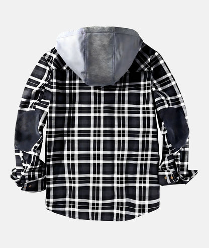 Elmo | Men's Warm Stylish Plaid Hooded Jacket