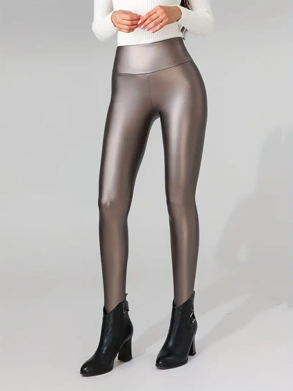 Rica | Chic High-Waisted Faux Leather Leggings