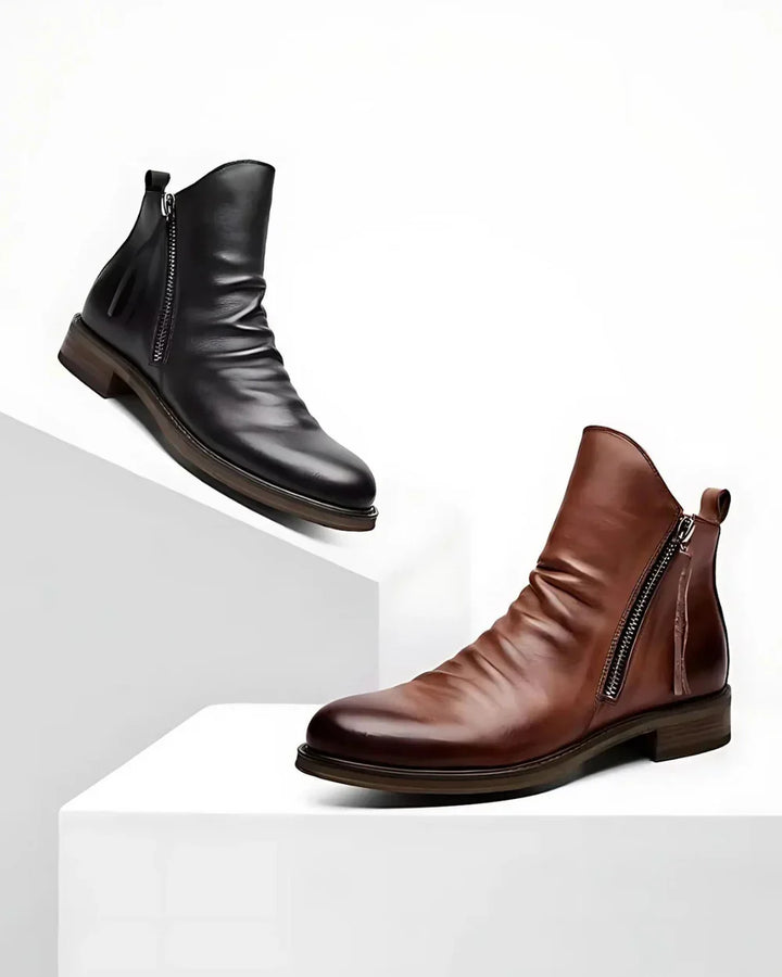 Anderson | Men's Modern Elegance Sleek Zipper Leather Boots