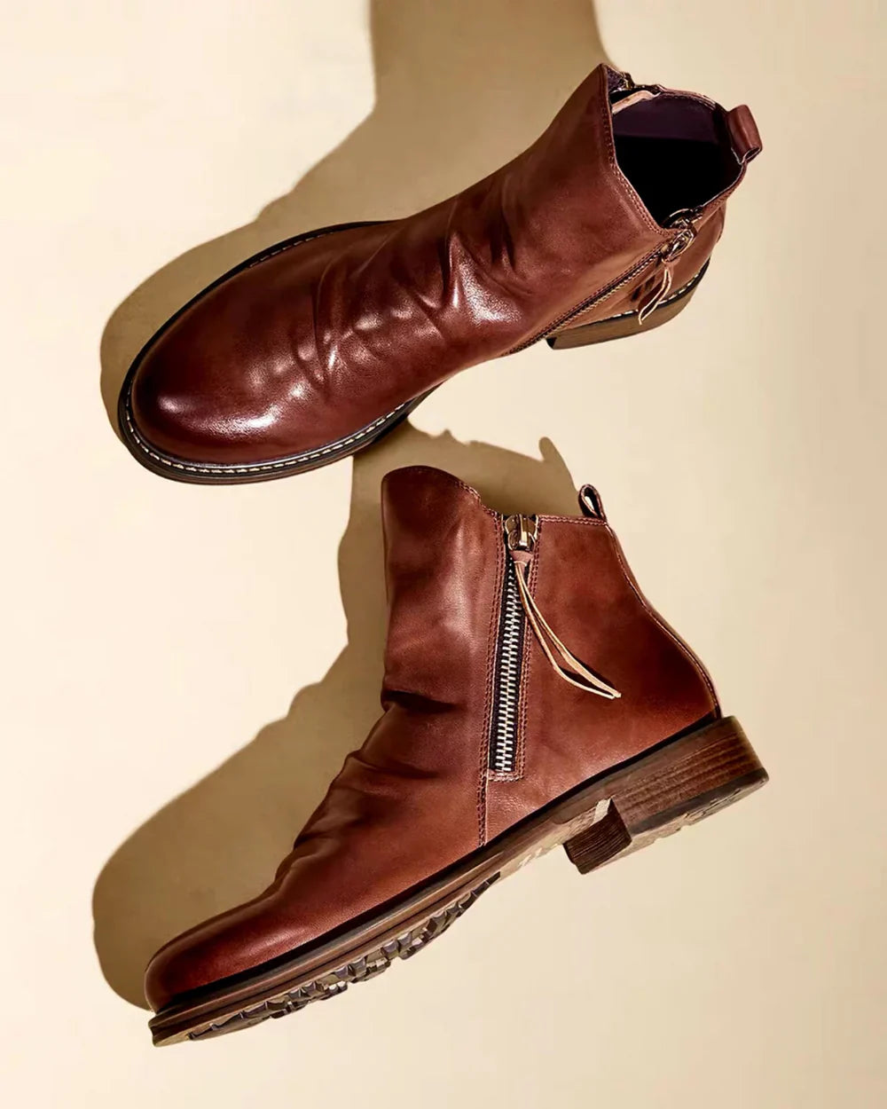 Anderson | Men's Modern Elegance Sleek Zipper Leather Boots