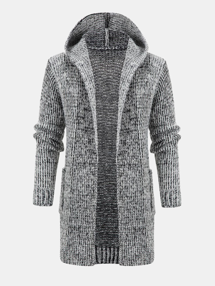 Norwich | Long Line Knitted Hooded Cardigan