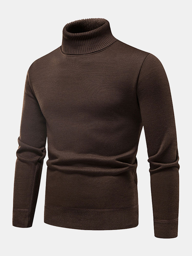 James | Faux Fur Lined Turtleneck Jumper