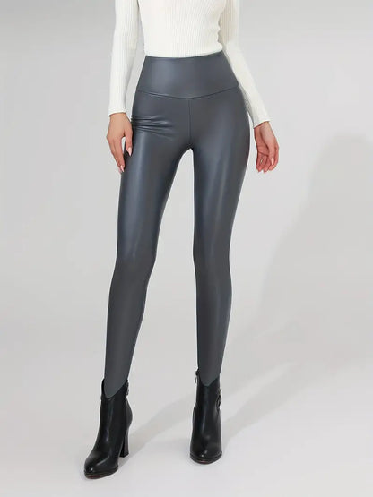 Rica | Chic High-Waisted Faux Leather Leggings