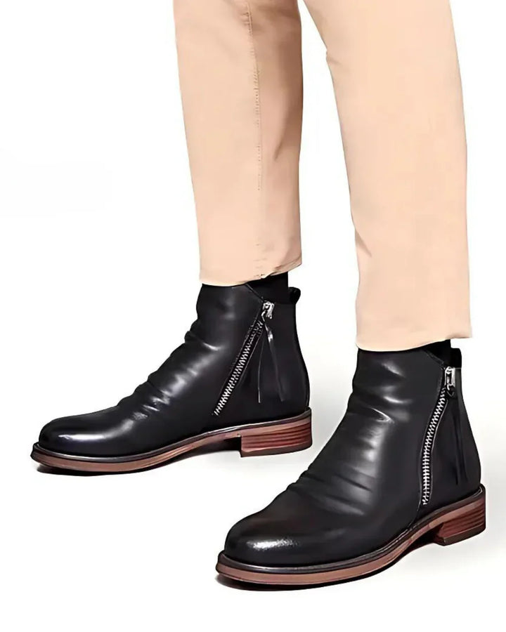 Anderson | Men's Modern Elegance Sleek Zipper Leather Boots