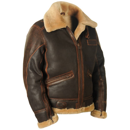 Zachary | Men's Shearling Winter Aviator Jacket