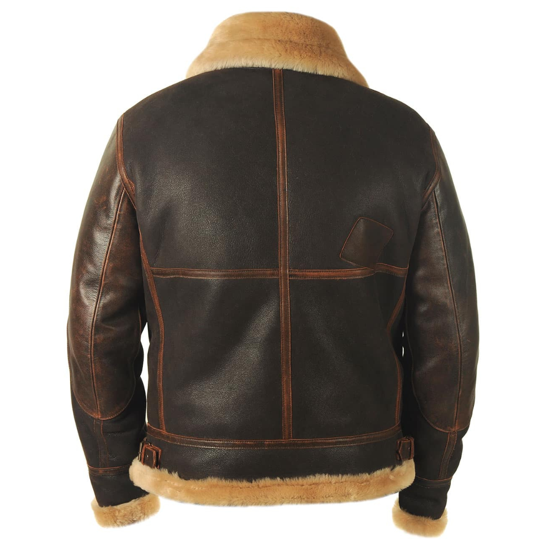 Zachary | Men's Shearling Winter Aviator Jacket