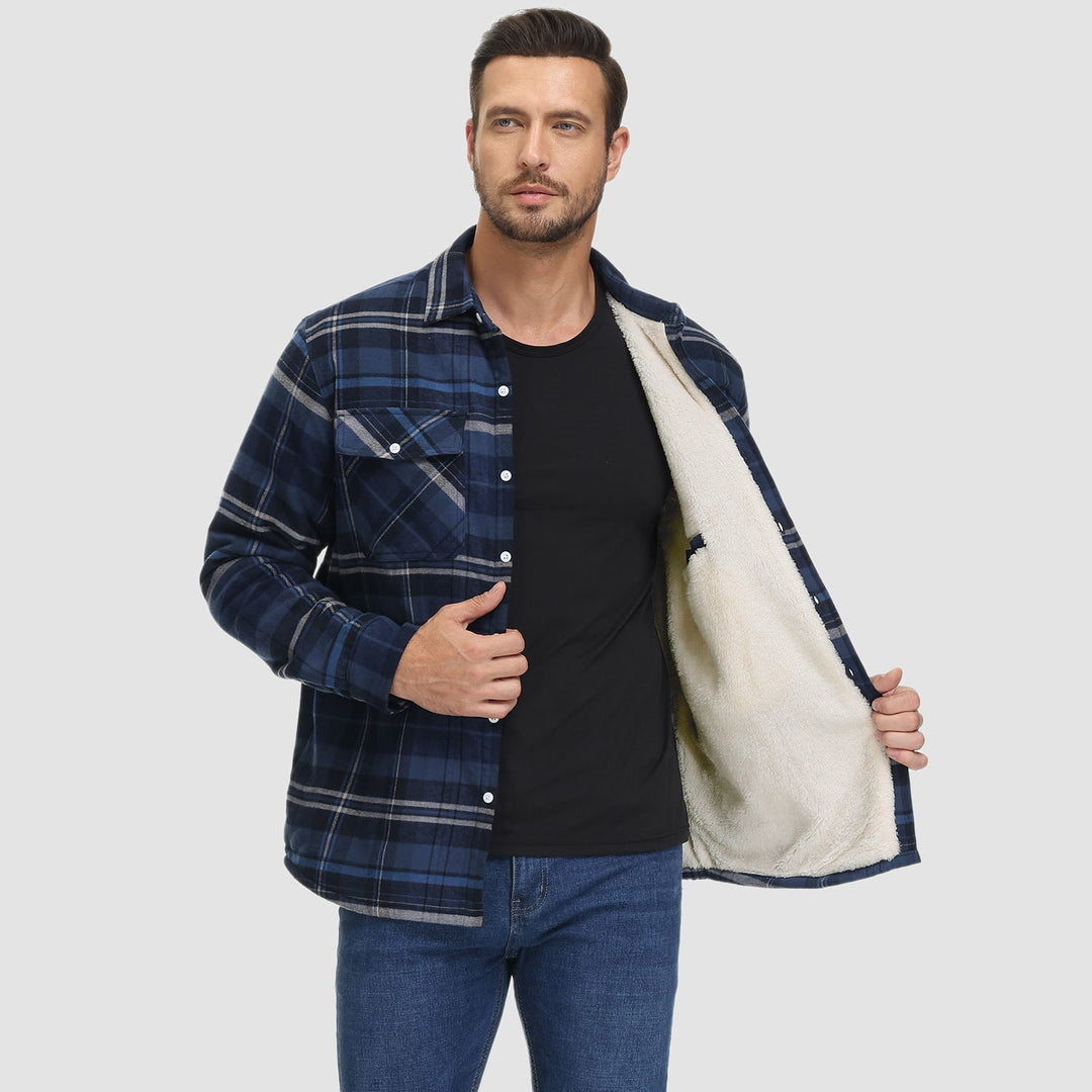 Cello | Men’s Sherpa Lined Flannel Jacket