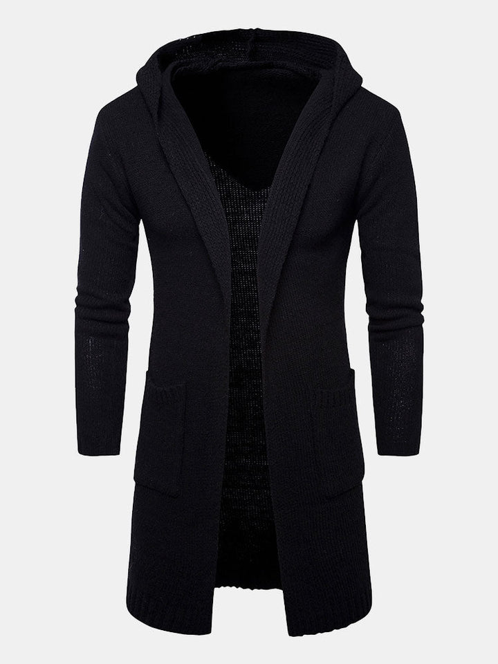 Cambridge | Long Line Hooded Knitted Cardigan