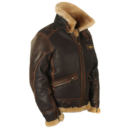 Morgan | Men's Warm Vintage Aviator Jacket