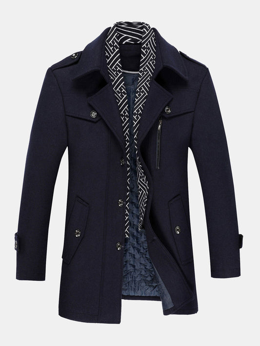 Reid | Detachable Scarf Neck Quilted Coat